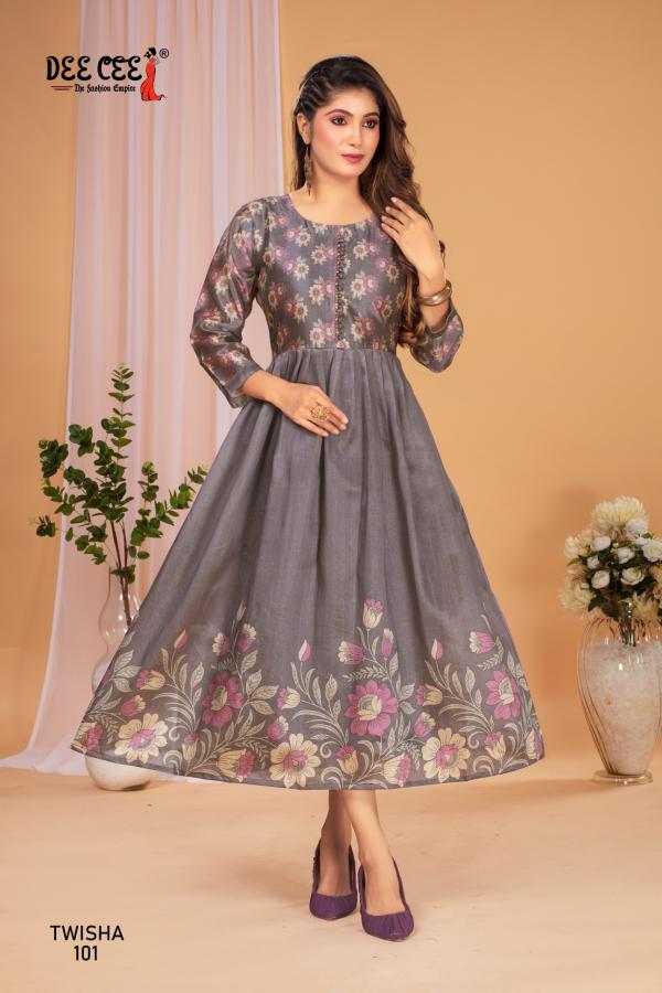 Deecee Twisha Digital Printed Flared Long Kurtis Collection